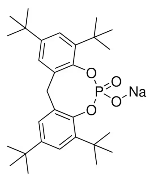 Sodium 2,2'-methylene-bis-(4,6-di-tert-butylphenyl)phosphate structure, CAS 85209-91-2