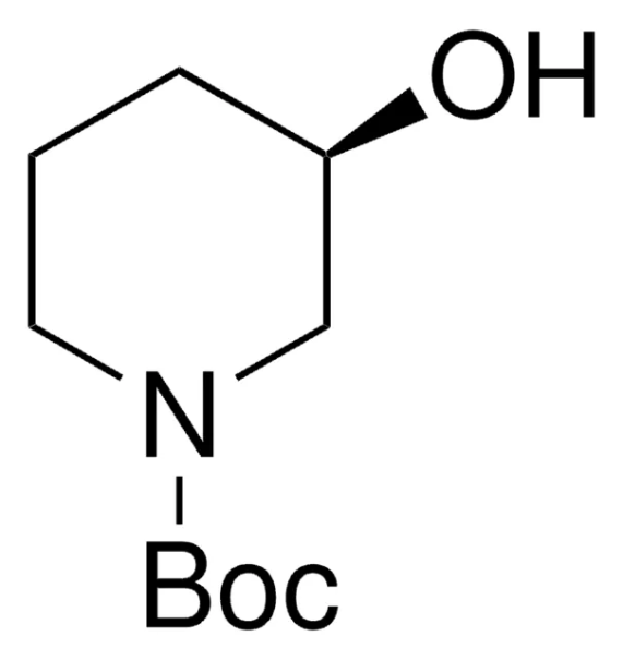 1-Boc-3-hydroxypiperidine structure, CAS 85275-45-2