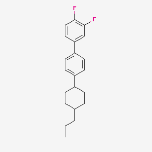 4'-(trans-4-Propylcyclohexyl)-3,4-difluorobiphenyl structure, CAS 85312-59-0