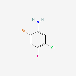 2-Bromo-5-chloro-4-fluoroaniline structure, CAS 85462-59-5