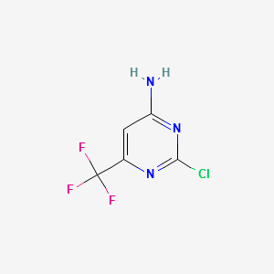 2-Chloro-6-(trifluoromethyl)pyrimidin-4-amine structure, CAS 85730-36-5