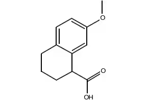 1,2,3,4-Tetrahydro-7-methoxy-1-naphthalenecarboxylic acid structure, CAS 85858-95-3