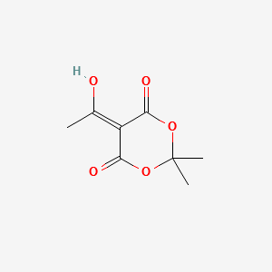 5-(1-Hydroxyethylidene)-2,2-dimethyl-1,3-dioxane-4,6-dione structure, CAS 85920-63-4