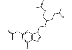 Triacetylganciclovir structure, CAS 86357-14-4