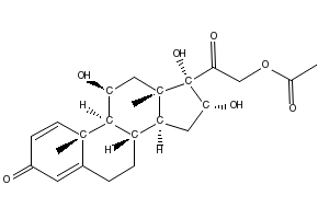 16alpha-Hydroxyprednisonlone acetate structure, CAS 86401-80-1