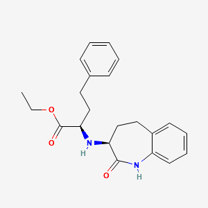 alpha-[(2,3,4,5-Tetrahydro-2-oxo-1H-1-benzazepin-3-yl)amino]benzenebutanoic acid ethyl ester structure, CAS 86499-39-0