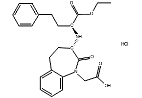 Benazepril hydrochloride structure, CAS 86541-74-4