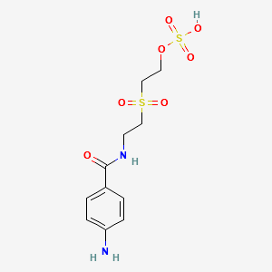 2-[2-(4-Aminobenzamide)ethylsulfonyl]ethanol hydrogen sulfate ester structure, CAS 86677-26-1