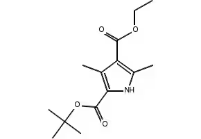 3,5-Dimethylpyrrole-2,4-dicarboxylic acid 2-t-butyl ester-4-ethyl ester structure, CAS 86770-31-2
