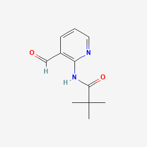N-(3-Formyl-2-pyridinyl)-2,2-dimethylpropanamide structure, CAS 86847-64-5