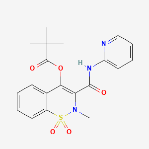 Piroxicam pivalate structure, CAS 87027-09-6