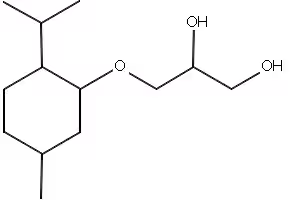 3-[[5-Methyl-2-(1-methylethyl)cyclohexyl]oxy]propane-1,2-diol structure, CAS 87061-04-9