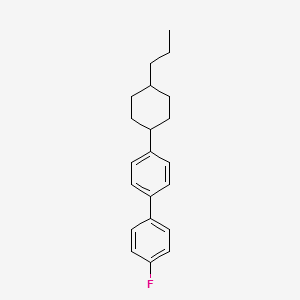 trans-4-(4-Propylcyclohexyl)-4'-fluorobiphenyl structure, CAS 87260-24-0