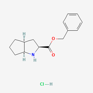 (1S,3S,5S)-2-Azabicyclo[3,3,0]octane-3-carborylic acid benzyl ester hydrochloride structure, CAS 87269-87-2