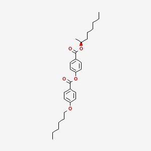 S-(+)-2-Octyl 4-(4-hexyloxybenzoyloxy)benzoate structure, CAS 87321-20-8