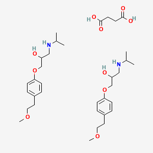 Metroprolol succinate structure, CAS 98418-47-4