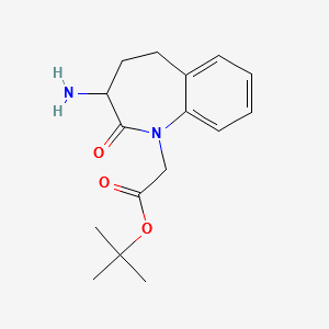 3-Amino-2,3,4,5-tetrahydro-2-oxo-1H-1-benzazepine-1-acetic acid ter-butyl ester structure, CAS 98626-45-0