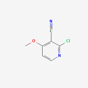 2-Chloro-3-cyano-4-methoxypyridine structure, CAS 98645-43-3