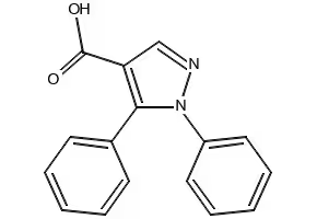 1,5-Diphenyl-1H-pyrazole-4-carboxylic acid structure, CAS 98700-53-9