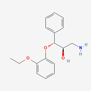 (R*,R*)-3-Amino-1-(2-ethoxyphenoxy)-1-phenylpropan-2-ol structure, CAS 98769-74-5