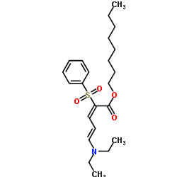 Octyl 5-N,N-diethylamino-2-phenylsulfonyl-2,4-pentadienoate structure, CAS 98835-90-6