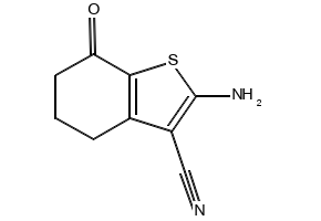 2-Amino-4,5,6,7-tetrahydro-7-oxobenzo[b]thiophene-3-carbonitrile structure, CAS 98899-30-0