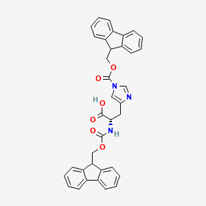N,N'-Bis(9-fluorenylmethyloxycarbonyl)-L-histidine structure, CAS 98929-98-7