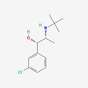 (R*,S*)-3-Chloro-alpha-[1-[(1,1-dimethylethyl)amino]ethyl]benzenemethanol structure, CAS 99102-04-2