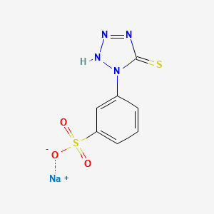 Sodium 3-(5-mercapto-1-tetrazolyl)benzene sulfonate structure, CAS 99131-26-7