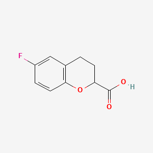 6-Fluorochromane-2-carboxylic acid structure, CAS 99199-60-7