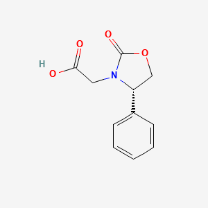 (S)-(+)-2-Oxo-4-phenyl-3-oxazolidineacetic acid structure, CAS 99333-54-7