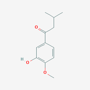1-(3-Hydroxy-4-methoxyphenyl)-3-methyl-1-butanone structure, CAS 99783-85-4