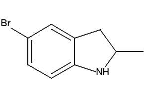 5-Bromo-2-methyl-2,3-dihydro-1H-indole structure, CAS 99847-70-8