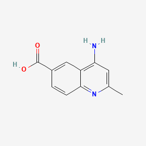 4-Amino-2-methylquinoline-6-carboxylic acid structure, CAS 99984-73-3