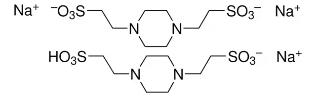 PIPES sesquisodium salt structure, CAS 100037-69-2