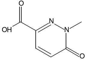 1-Methyl-6-oxo-1,6-dihydropyridazine-3-carboxylic acid structure, CAS 100047-66-3
