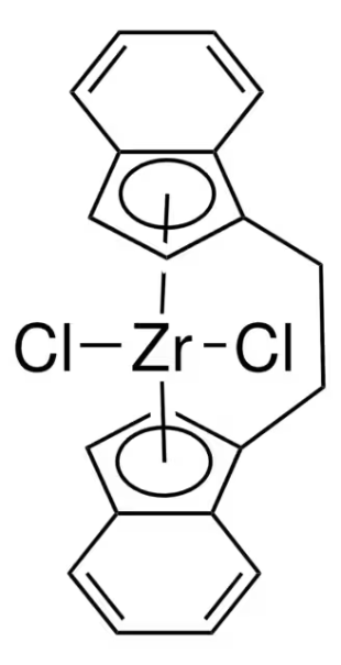 rac-Ethylenebis(1-indenyl)zirconium dichloride structure, CAS 100080-82-8
