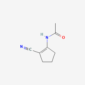 N-(2-Cyano-1-cyclopenten-1-yl)-acetamide structure, CAS 100377-16-0