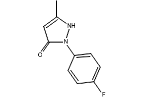 1-(4-Fluorophenyl)-3-methyl-2-pyrazolin-5-one structure, CAS 100553-83-1