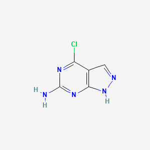 4-Chloro-1H-pyrazolo[3,4-d]pyrimidin-6-ylamine structure, CAS 100644-65-3