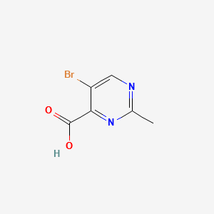 5-Bromo-2-methylpyrimidine-4-carboxylic acid structure, CAS 100707-39-9