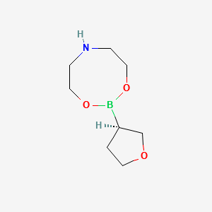 Diethanolamine-(3R)-(+)-tetrahydrofuranylboronate structure, CAS 100858-40-0