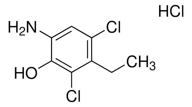 2,4-Dichloro-3-ethyl-6-aminophenol hydrochloride structure, CAS 101819-99-2
