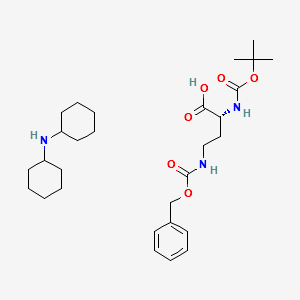 N-Boc-N'-Cbz-D-2,4-diaminobutyric acid dicyclohexylamine salt structure, CAS 101854-42-6