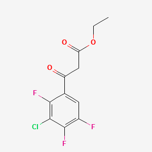 Ethyl 3-chloro-2,4,5-trifluorobenzoylacetate structure, CAS 101987-86-4