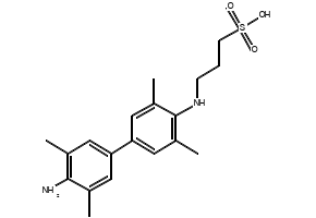 N-(3-Sulfopropyl)-3,3',5,5'-tetramethylbenzidine sodium salt structure, CAS 102062-36-2