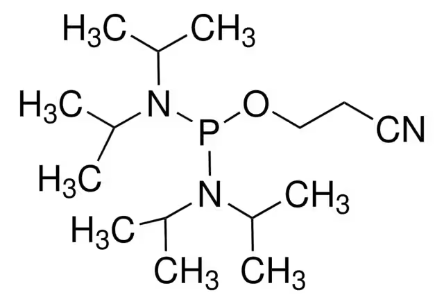 2-Cyanoethyl N,N,N',N'-tetraisopropylphosphorodiamidite structure, CAS 102691-36-1