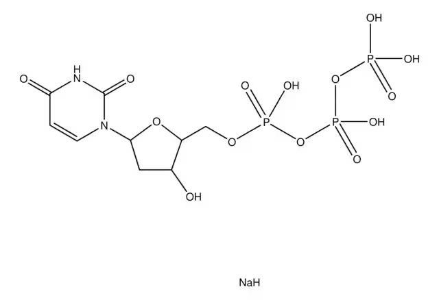 2'-Deoxyuridine-5'-triphosphate trisodium salt structure, CAS 102814-08-4