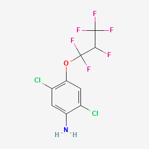 2,5-Dichloro-4-(1,1,2,3,3,3-hexafluoropropoxy)benzenamine structure, CAS 103015-84-5