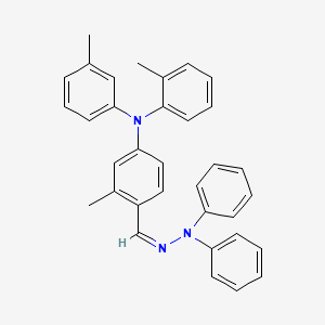2-Methyl-4-dibenzylaminobenzaldehyde-1,1-diphenylhydrazone structure, CAS 103079-11-4